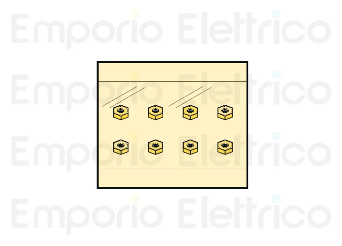 fadini Ersatzteil der Packung mit N° 8 m8-Muttern für Schwellenschrauben für prit 19 44215