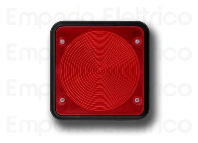 nologo LED-Blinkleuchte 24V und 230V + transparente rote Abdeckung look-230 r