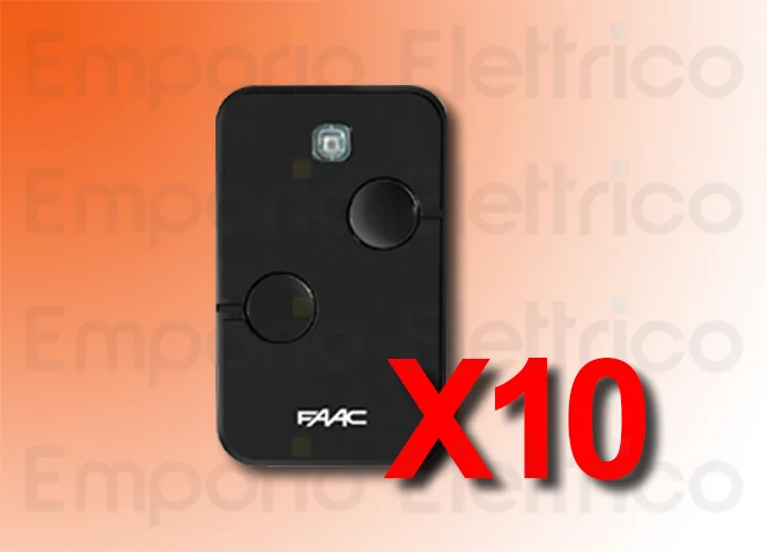 faac 10 trasmittenti 2 canali xto2 slh-sl-ds-rc 433mhz 787032 10