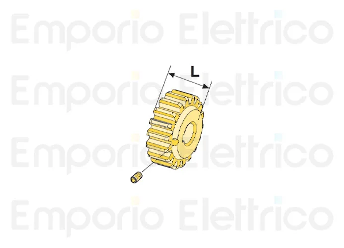 fadini ricambio ingranaggio z 18 - m 4,0 (p 12,5) l= 45 mm - foro per albero ø 22 mm con grano 200220