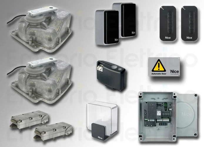 nice kit automazione per cancelli a battente 230v mfab3000 mmkit