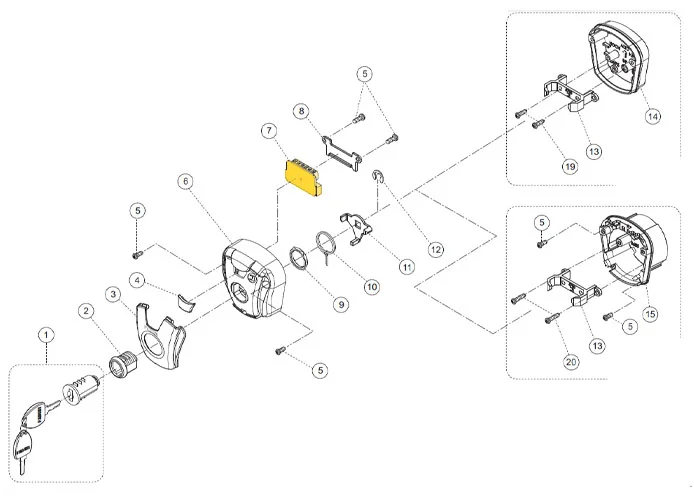 fadini Ersatzteil der Platine mit Klemmen, Mikro und Led für chis 37 37007