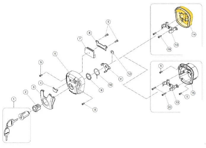 fadini Ersatzteil aluminium bottom casing - Aufputz für chis 37 37014