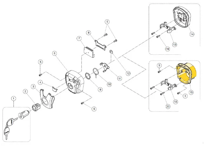 fadini Ersatzteil ABS bottom casing - Unterputz für chis 37 37015