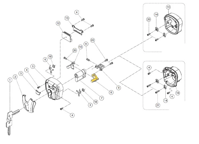 fadini Ersatzteil des linken Tasters für chis-e 37 37208