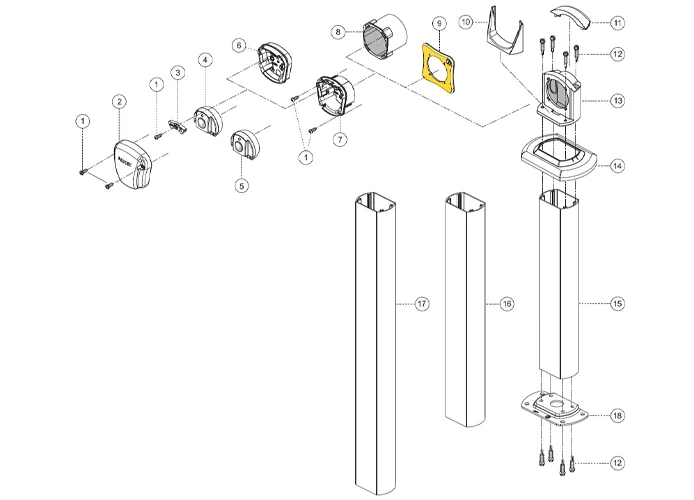 fadini Ersatzteil des Adapters für die Montage 55009