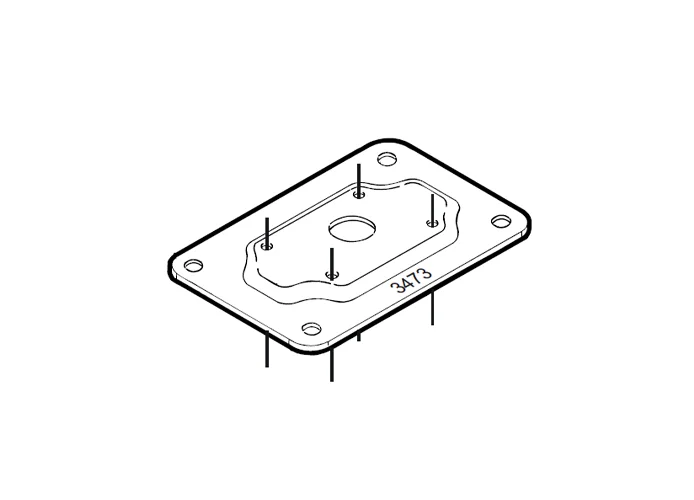 fadini Ersatzteil der Grundplatte 150x100 mm sp.3 für prit 19 44203