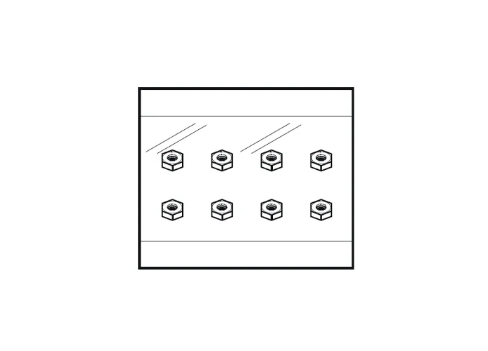 fadini Ersatzteil der Packung mit N° 8 m8-Muttern für Schwellenschrauben für prit 19 44215