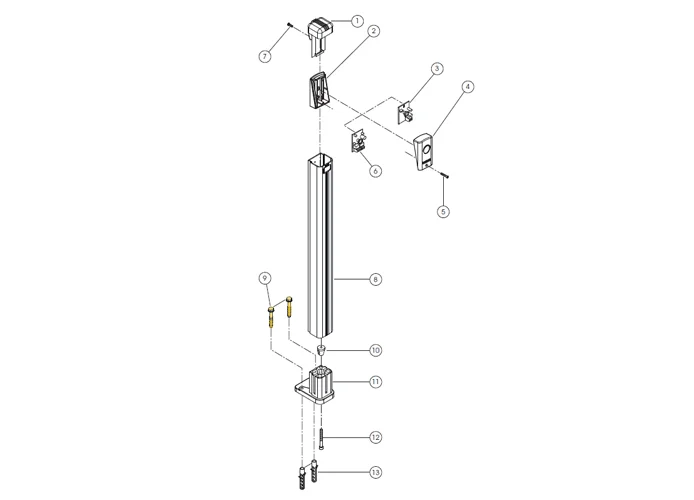 fadini Ersatzteil der Schraube 6x50 te aus Edelstahl mit Einfassung für trifo 11 11009