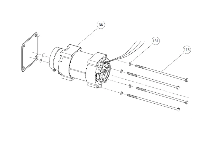 fadini Ersatzteil des elektrischen Motors 0,25 cv für aproli 280 batt 28038