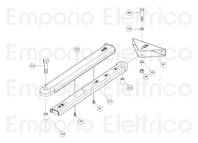 fadini ricambio asta di comando completa per aproli 280/700 robusto 280959