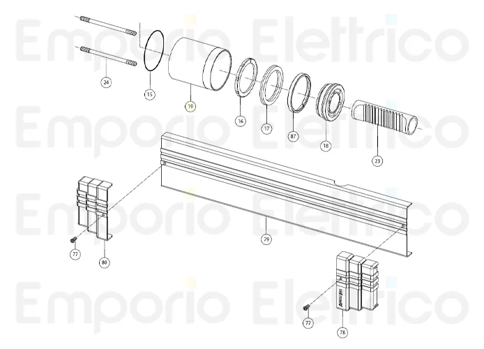 fadini Ersatzteil des kompletten Gehäuses für aproli 380 lb 380134