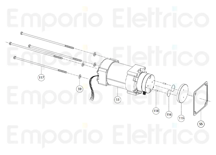 fadini Ersatzteil des elektrischen Motors mit Pumpe p3 für aproli 380 lb 380126