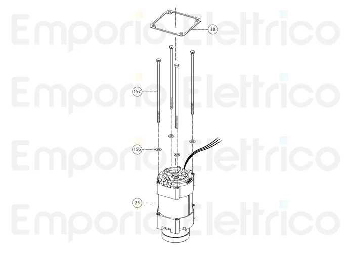 fadini Ersatzteil der Stange m5x185 Motor/Pume für aproli 480 480157