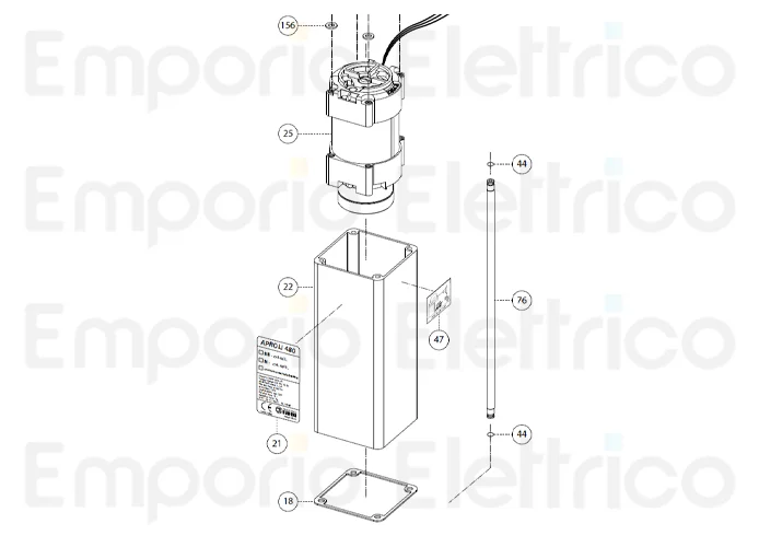 fadini Ersatzteil oil transfer tube für aproli 480 480110