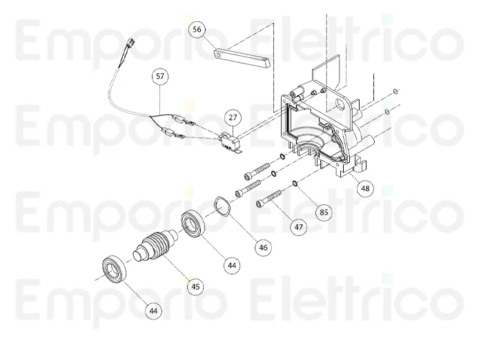 fadini Ersatzteil der Schraube ohne Ende m1,5 für bart 350 35045