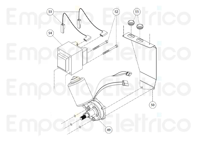 fadini Ersatzteil des Versorgungskabels 22 v elpro 35m für bart 350 35053