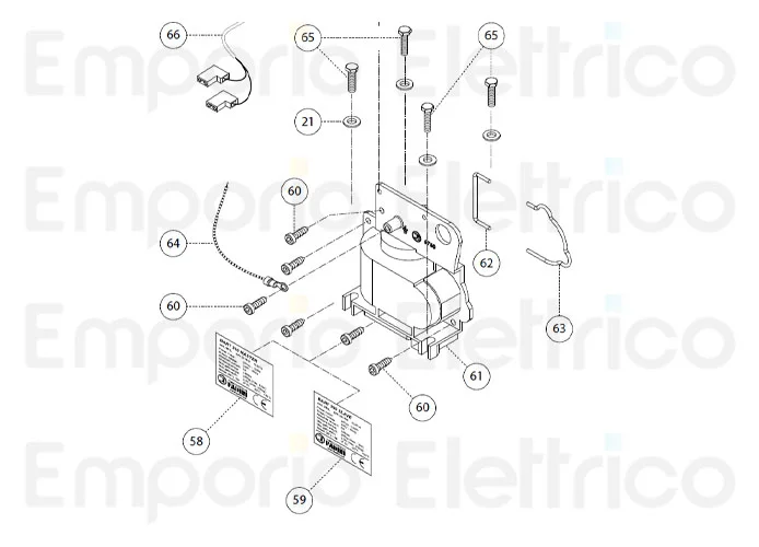 fadini Ersatzteil der Schraube 5,5x16 für bart 350 35060