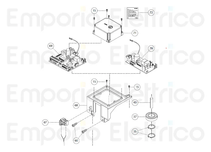 fadini Ersatzteil des Etiketts des Schalters (switch) für elpro 35m für bart 350 35072