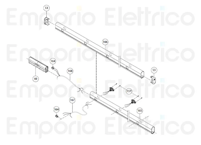 fadini ricambio asta r532 forata da 3,20 m per bayt 980 97166