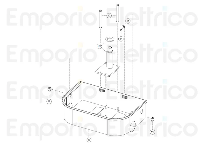 fadini ricambio cassaforma alloggio martinetto/centralina per combi 740 74092