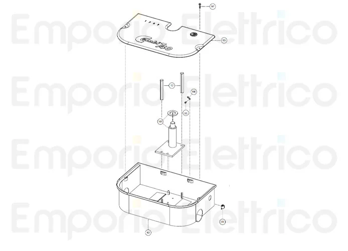 fadini Ersatzteil der Schutzabdeckung aus Aluminium für combi 740 74095