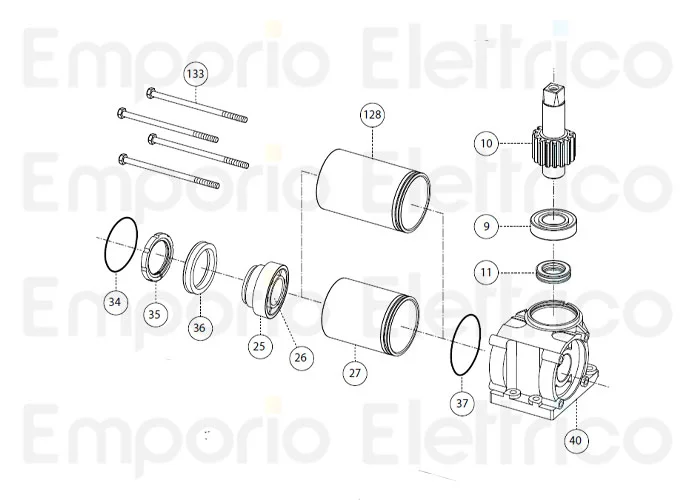 fadini ricambio vite m8x150 te per combi 740 740133