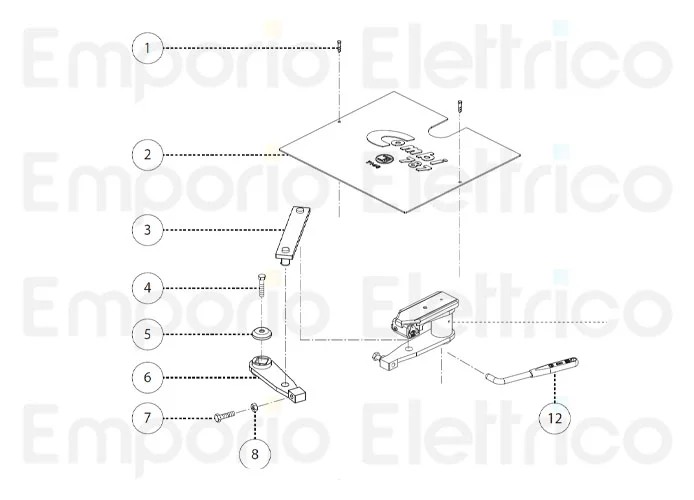 fadini ricambio chiave di sblocco manuale per combi 787 78712