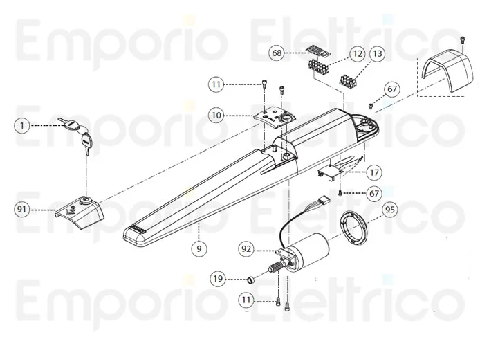 fadini Ersatzteil der Schraube 5,5x16 tcce verzinkt für dardo 424 / 430 43011