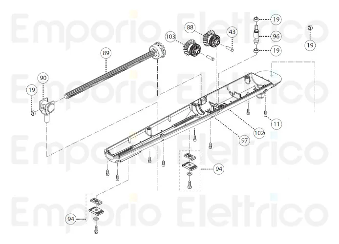 fadini Ersatzteil der kompletten Gabel für dardo 424 / 430 43090