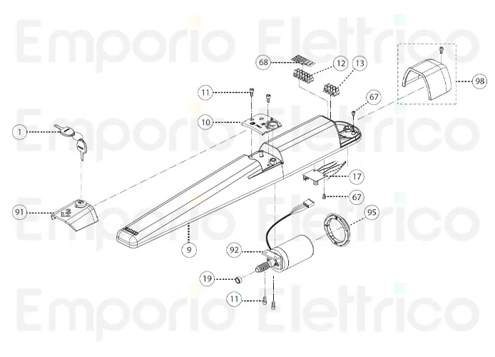 fadini Ersatzteil der Schraube m8x14 te für dardo 424 / 430 43067