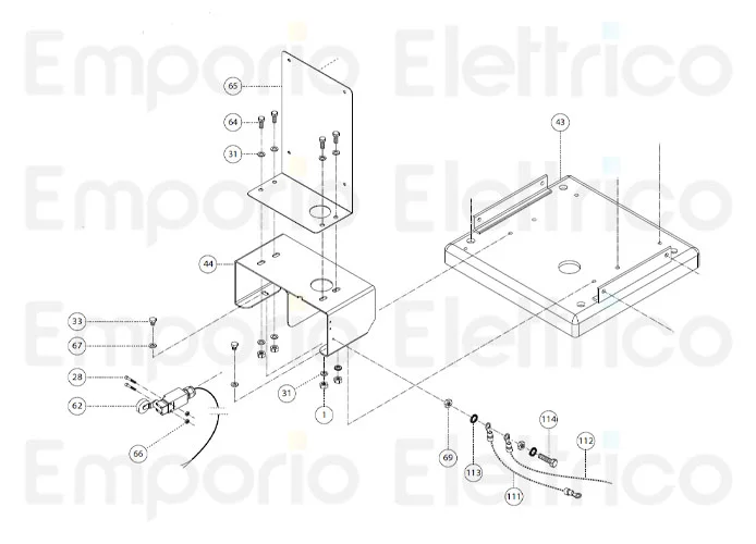 fadini Ersatzteil der Basis fibo 300 30043