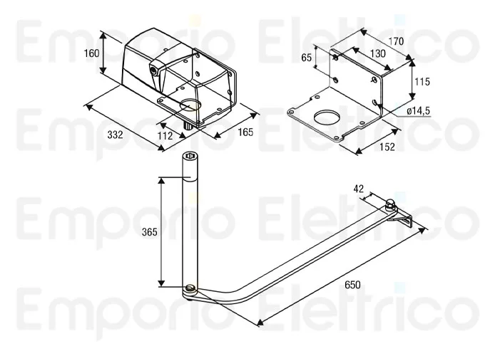 beninca Seite Ersatzteile des pr.45el Motors