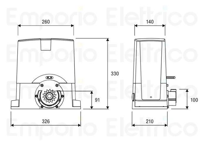 beninca Getriebemotor mit Encoder für Schiebetore 230v 959007214 
