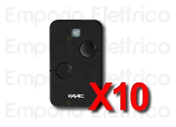 faac 10 trasmittenti 2 canali xto2 slh-sl-ds-rc 433mhz 787032 10