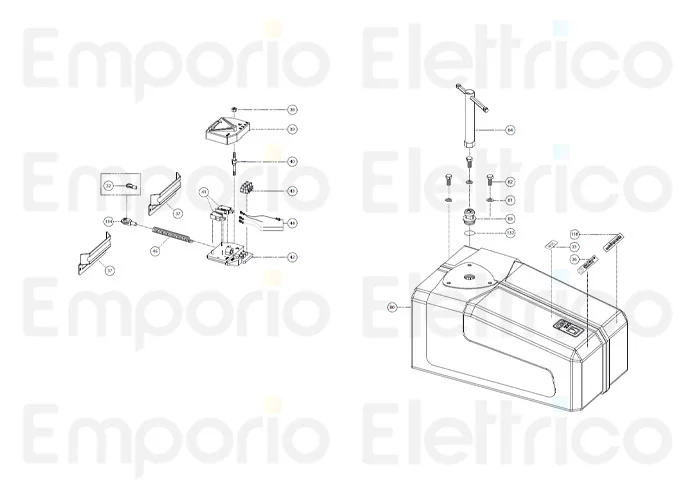 fadini Ersatzteil des horizontales Gehäuses 20080
