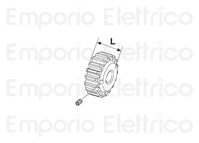 fadini ricambio ingranaggio z 18 - m 4,0 (p 12,5) l= 45 mm - foro per albero ø 22 mm con grano 200220