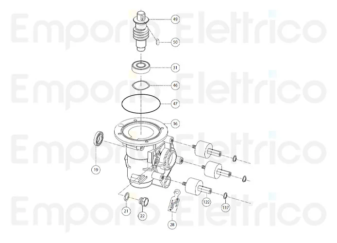 fadini Ersatzteil des Gehäuses Modell 200/2 vertikal 20016