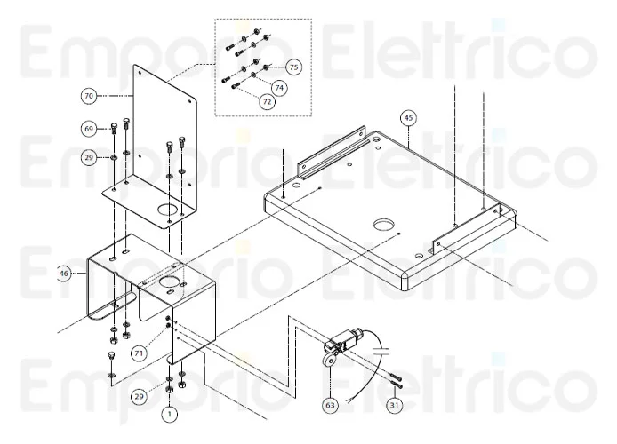 fadini ricambio basamento 40045