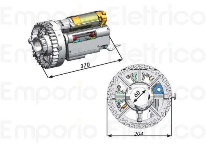 faac Seite Ersatzteile des r180/r280 Motors