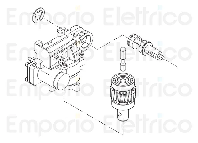 beninca Ersatzteil der montierten Ausgangswelle für ben 9686480
