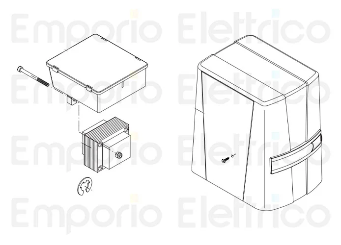 beninca Ersatzteil der montierten Abdeckung für ben 9686482