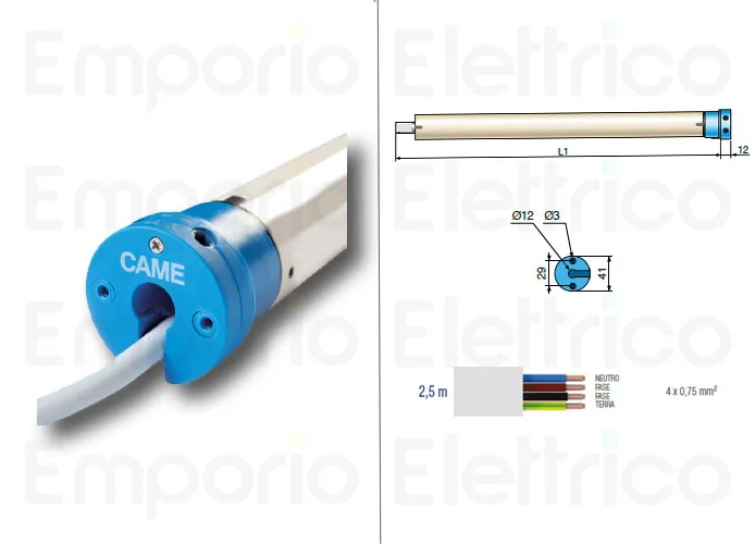  came motoriduttore mondrian 4 - ø 35 230V veloce con finecorsa meccanico 001y4006a283mo