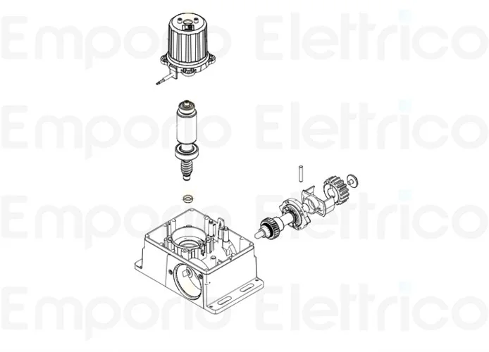 faac ricambio gruppo albero 741c rotore con magnete integrato 63003535