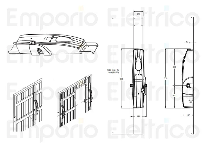 beninca Seite Ersatzteile des zed.lre (rechts) Motors