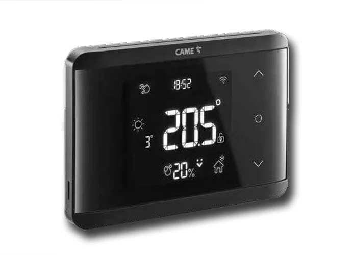 came Uhrenthermostat in schwarz, Unterputzmontage th/700 bk wifi 845aa-0110