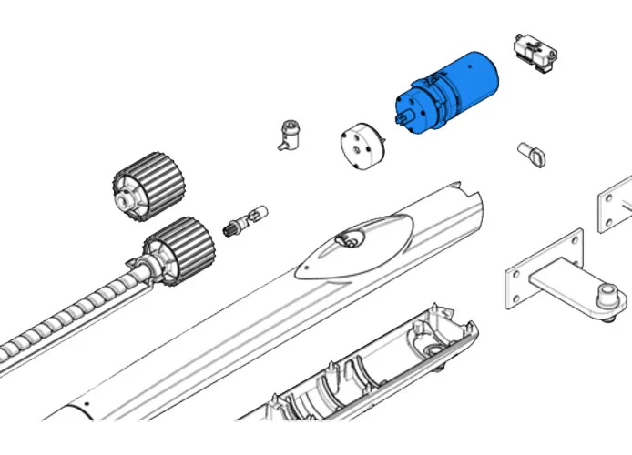 came Ersatzteil der Motorgruppe + Bremse serie amico 24v 88001-0137