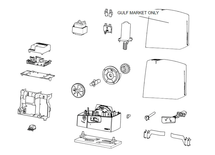 came Seite Ersatzteile des Motors bxv08ags bxv08als 801ms-0210