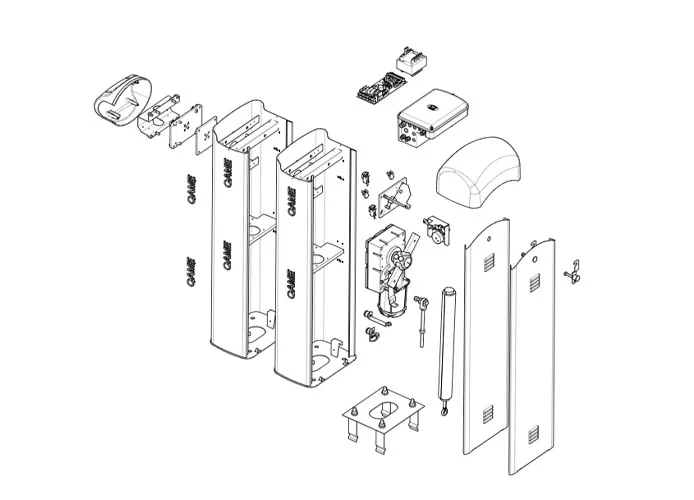 came Seite Ersatzteile für Schranken g4040z-g4040iz v.1