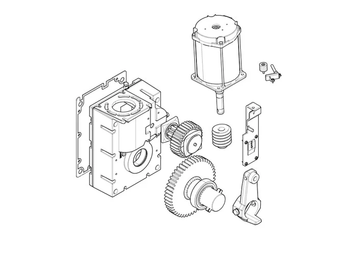 came Seite Ersatzteile für Schranken gearmotor-g2080e